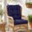 Outdoor Replacement Cushion Set Deep Seating Seat / Back Cushions with Ties (Set of 2)-374720658