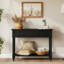 Console de style traditionnel avec deux tiroirs-1628786392