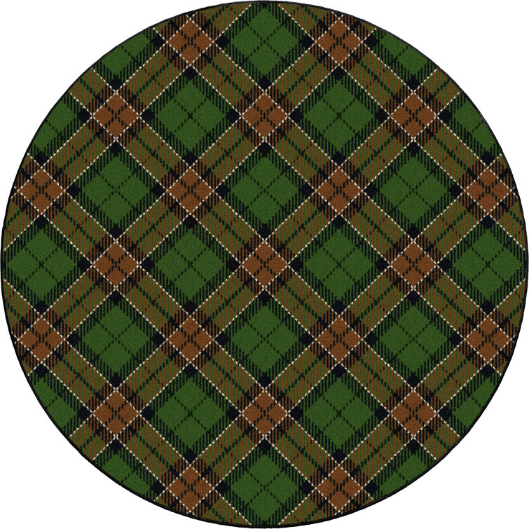 Ligaya Christmas Plaid Cedar Area Rug