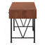 Bureau d'ordinateur, bureau personnel, ordinateur portable, tiroirs de rangement, L 48 po, bureau, stratifié brun, métal noir, transitionnel-865149843