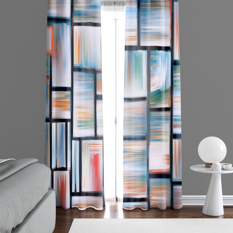 Paire de rideaux semi-transparents en polyester Deshawnte, L 20 po x L 82 po