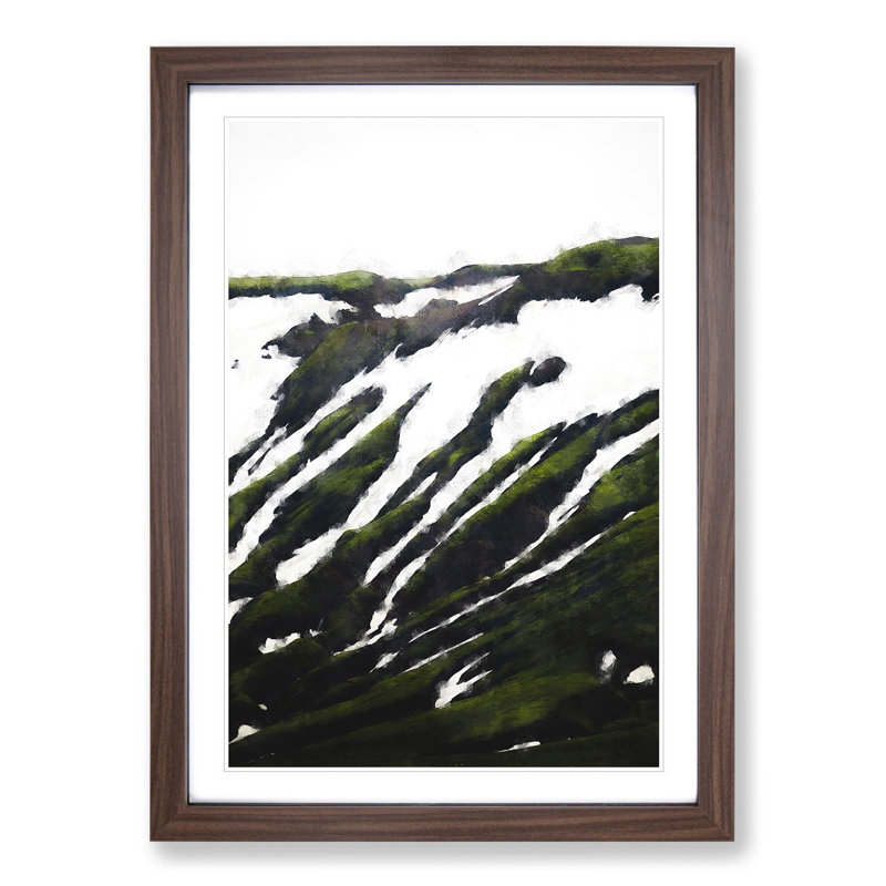 Hills in Iceland - Framed Print, Walnut Framed, 36cm H x 27cm W x 2cm D