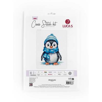 Trousse de broderie au point de croix compté « Le Pingouin » de Luca-S B1417L