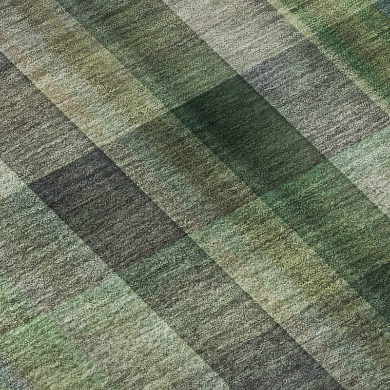 Tapis vert Cerrito AMF548 lavable à la machine de qualité supérieure, Rond 8 pi