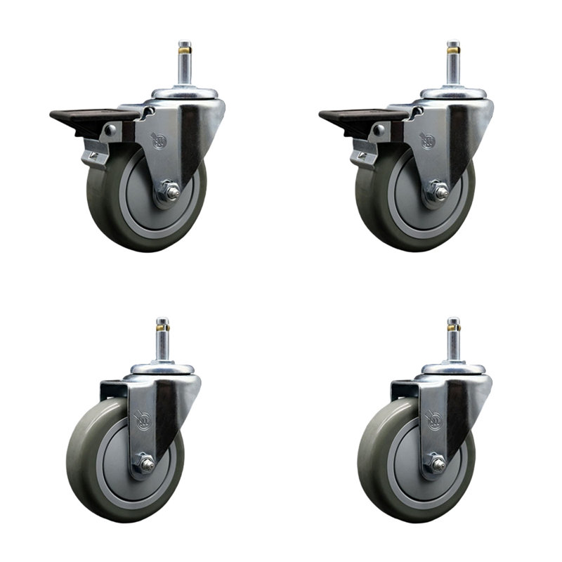 Grip Ring Stem Caster Set, Gray