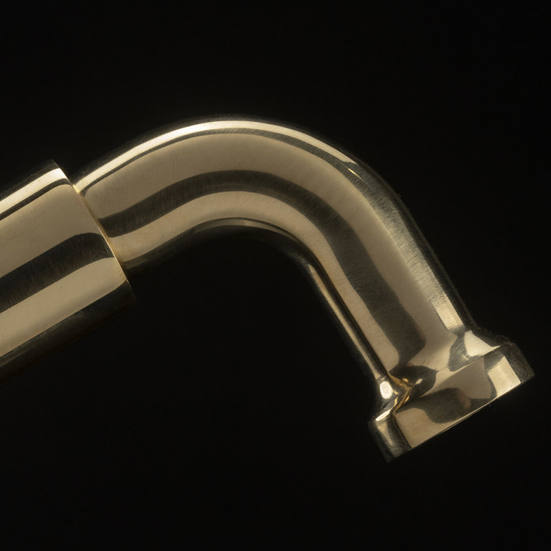 Edgewood Pull, 12", Unlacquered Polished Brass