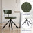 Modern Fabric Upholstered Solid Metal Dining Chairs-1580492433