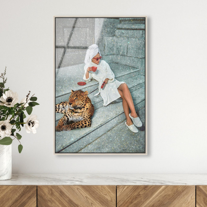 Oliver Gal Dawn Espresso Proclamation Fashion & Animals - Framed Acrylic Glass Wall Art, Silver, 24" H x 16" W