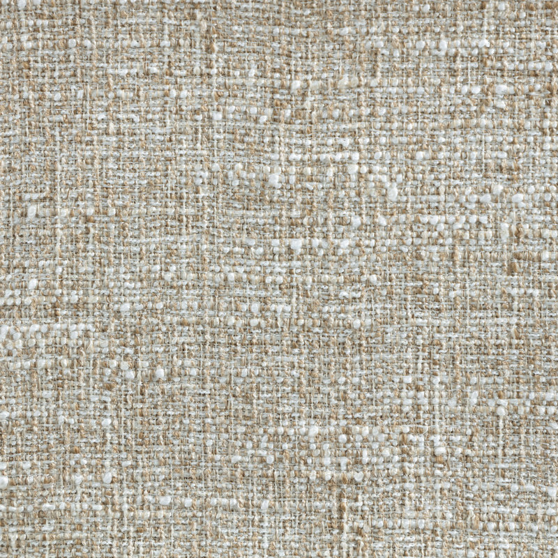 Tabouret rembourré Sacha Howley, Naturel, Texture de lin, Beige