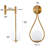 19" 2-Pack Modern Golden Wall Sconces (No Bulbs)