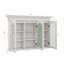 Armoire à pharmacie de 40 pouces avec miroir, rangement mural pour salle de bain avec porte et tablettes, armoire vitrée