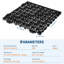 50-Pack Interlocking Decking Tiles – 30x30cm Plastic Garden Tiles, Non-Slip Weatherproof PVC Outdoor Flooring – Snap-Lock Patio Tiles for Walkway, Balcony – Grey, Covers 4.5 m²-477232020