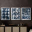 Indigo Memory I - Toile tendue avec châssis sur mesure - 3 pièces-1205531448-1205531449
