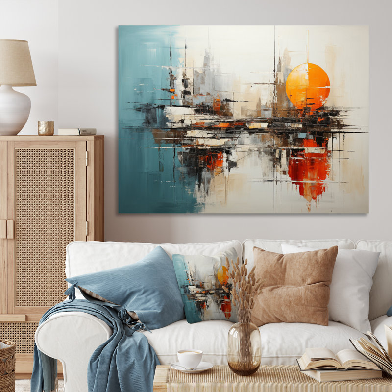 Harmonieux hybride II sur toile, H 16 po x l 32 po x P 1 po, Toile tendue
