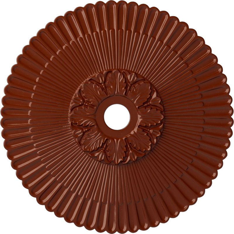 Médaillon de plafond Endurathane Attica, diamètre extérieur 39 1/2 po x P 2 1/2 po (convient aux auvents jusqu'à 3 3/4 po), fini étain peint à la main