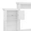 Structure de lit escamotable moderne avec décoration à persiennes et tablettes de rangement intégrées-129700482