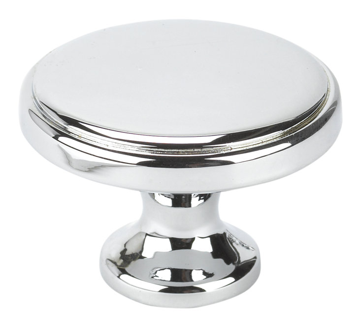 Poignée champignon 1 3/8 po de diamètre, Chrome brillant