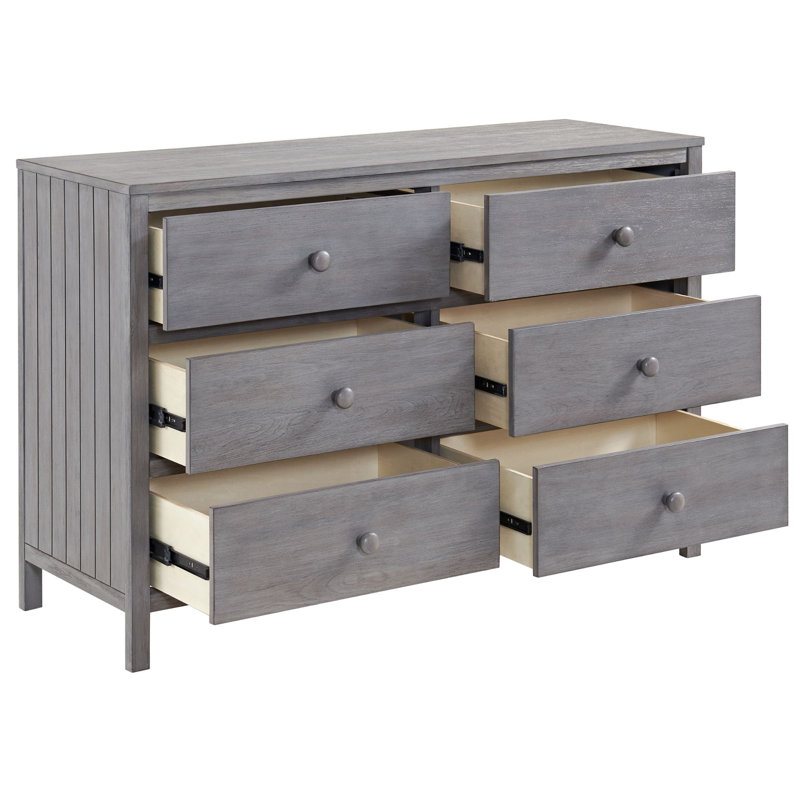 Everlee 6 Drawer Dresser, Greystone