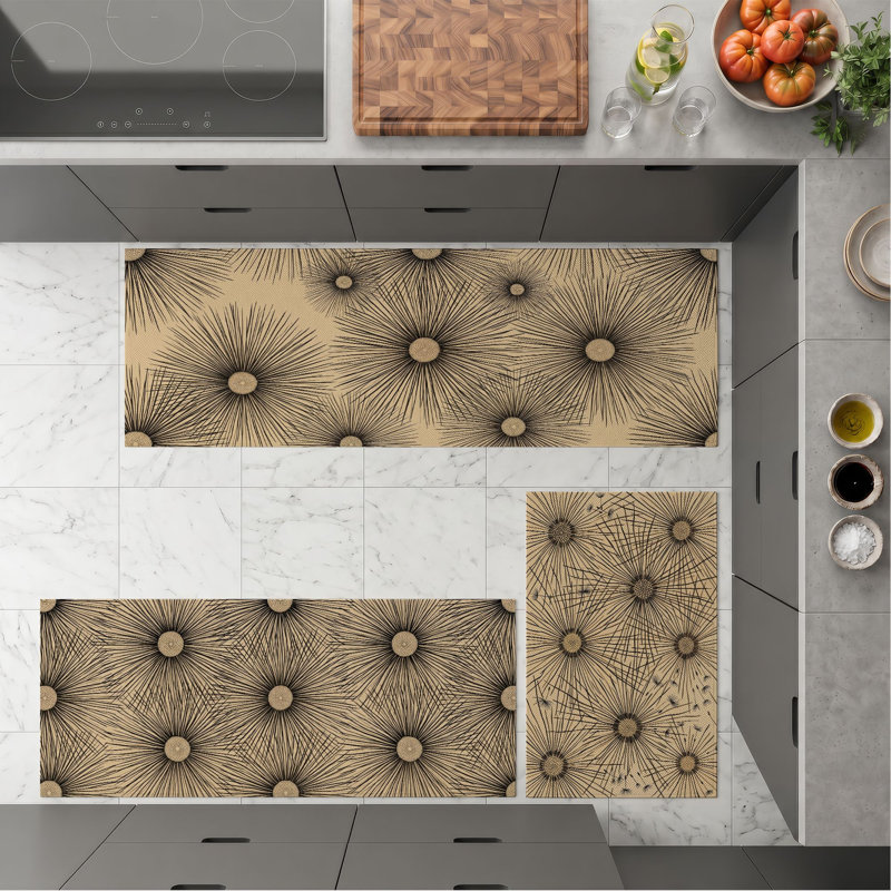 Tapis de cuisine antidérapant Sunburst