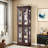 Lighted Glass Curio Display Cabinet-2098246357
