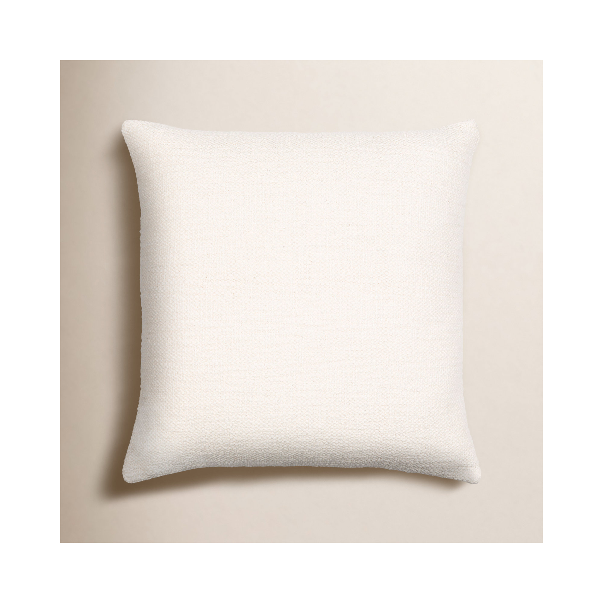 Bertha Throw Pillow, 18" x 18", Cream, Pillow Cover Only - No Insert