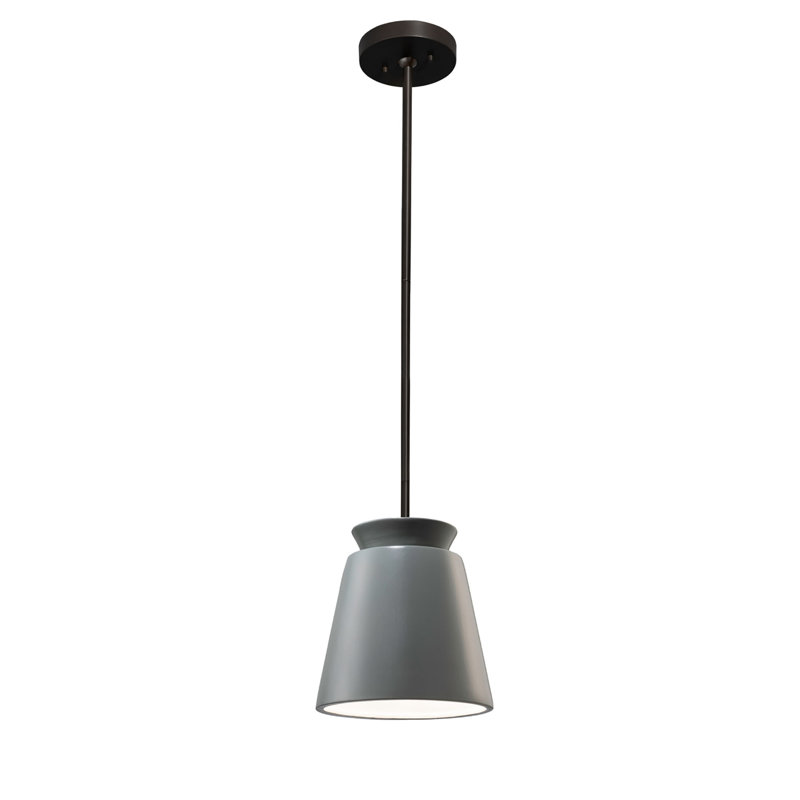 Luminaire suspendu en forme de dôme à 1 lumière Radiance, Noir mat, Étain, vert, DEL (intégrée)