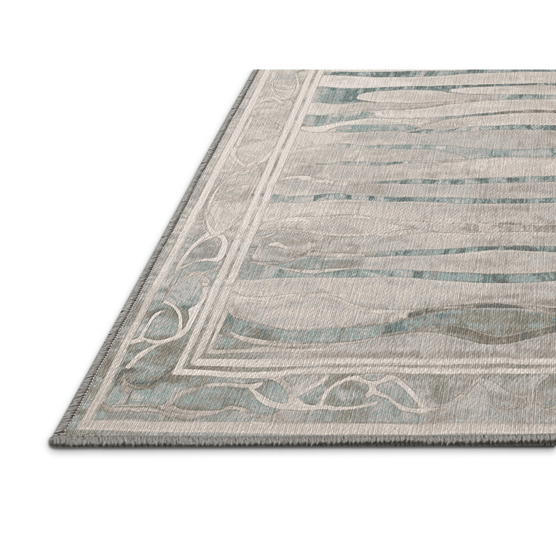 Machine Washable Gray Area Rug
