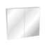 Armoire à pharmacie 32 po x 28 po avec miroir pour salle de bain, miroir de salle de bain mural avec rangement, tablettes réglables, cadre en aluminium, fixation en surface argent