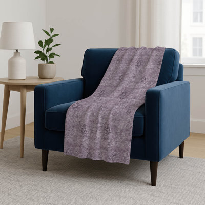 Addison Machine Washable Sherpa ASB789 Floral Throw Blanket