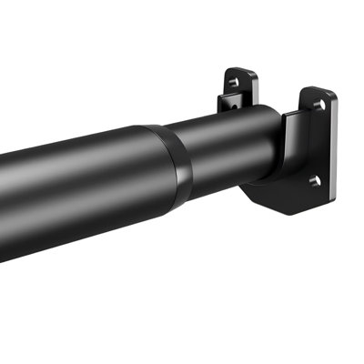 17-84 Inch Stepless Adjustable Closet Rod, Black