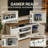 Farmhouse TV Stand For Tvs Up To 85'' With Storage Cabinets, Adjustable Shelves & Built-In Power Outlets, Entertainment Center For Living Room-582403796