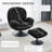 Zenon Velvet Swivel Accent Chair with Ottoman-991307799
