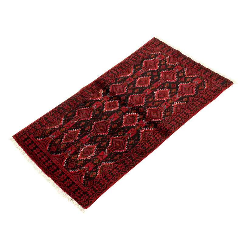 Tapis décoratif en laine de conception unique en laine noué à la main de conception unique 3 pi 3 po x 5 pi 9 po