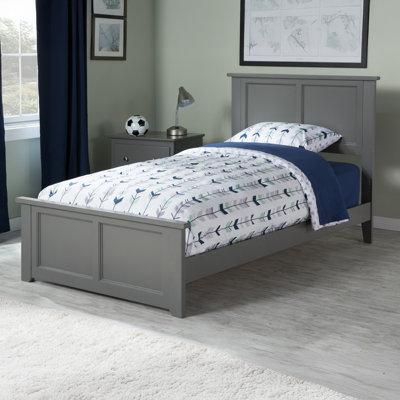 Amear Solid Wood Foundation Bed with Matching Footboard
