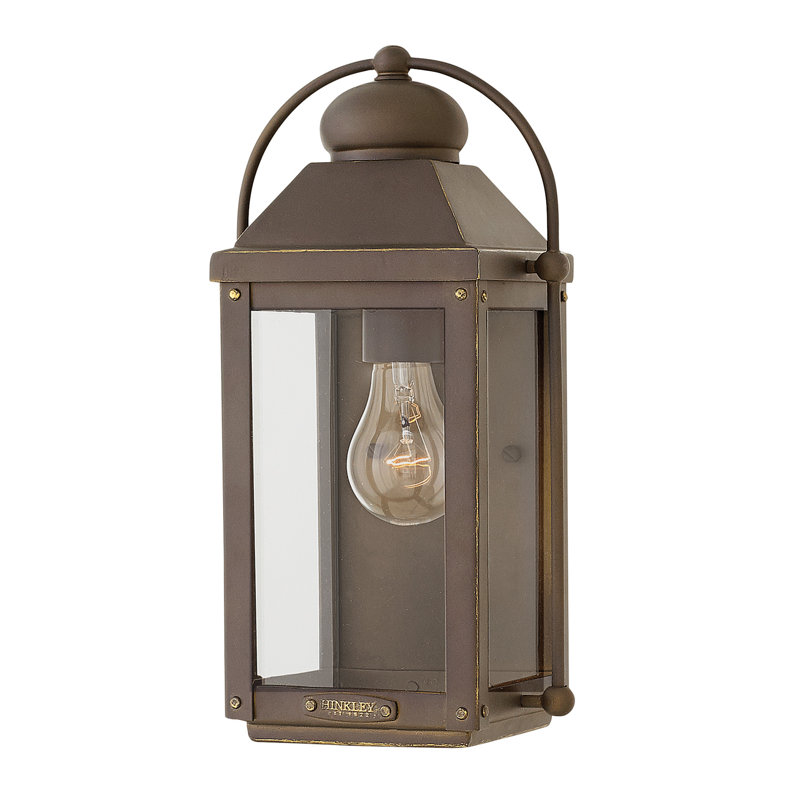 Anchorage Outdoor Wall Lantern, Aged Zinc, No
