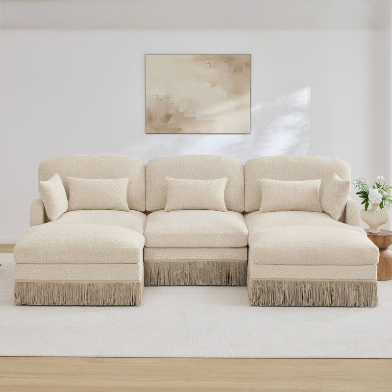 Spacious Modular Chenille Sofas, Modern Leopard Style For Home