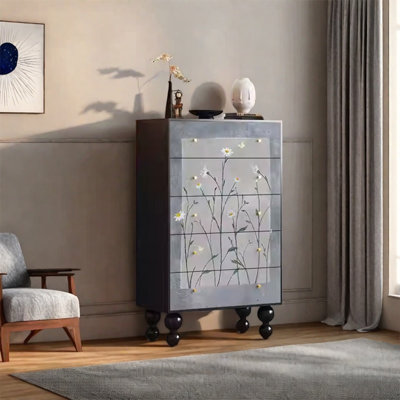 Solid Wood Storage Cabinet with Large Drawers