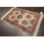 Tapis de zone en laine rouge/beige 4 pi x 6 po à la main one-of-kind noué la Clemmons