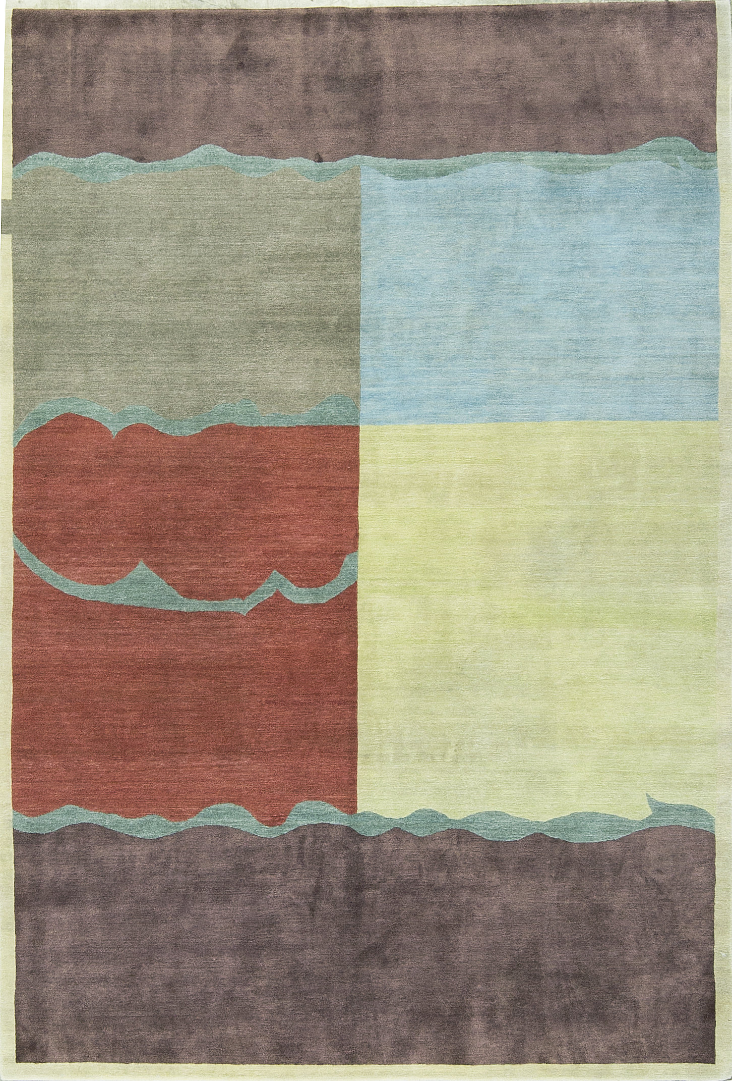 Bokara Rug Co., Inc. Hand-Knotted High-Quality Brown, Red, and Yellow ...
