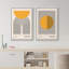 Mid Century Modern Boho Bauhaus Solar Sun Abstract Art Decor Framed On Canvas 2 Pieces Print-71660215-71660217