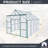 8x10 Polycarbonate Greenhouse With Double Door For Outdoor Backyard Green