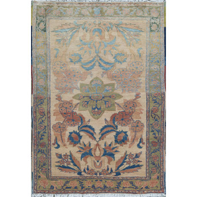 Hand-Knotted High-Quality Orange Area Rug