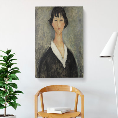 Portrait Of A Girl Vol.4 by Amedeo Modigliani - Wrapped Canvas