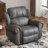 Faulks Manual Glider Recliner with Nailhead Trim-1787882340