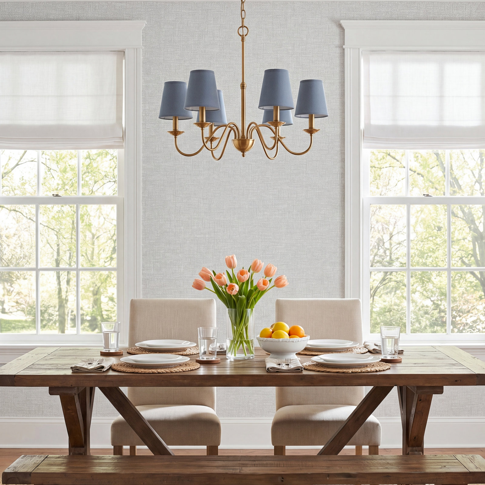 Dorine Unpasted Wallpaper, Gray
