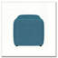 Banc rembourré en tissu capitonné bleu paon-694854664