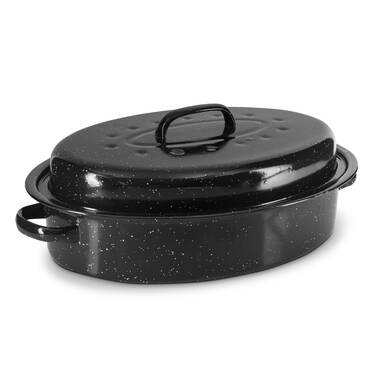 Range Kleen 2-Piece Porcelain Broiler Pan in Black BP102X - The Home Depot
