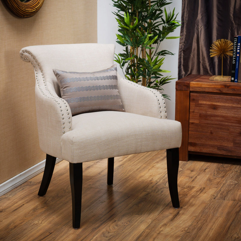 Fauteuil Limewood de 75,49 cm de large, chaise de chambre à coucher, chaise de salon avec pieds en cabriole