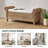 Anesty 56'' W Upholstered Flip Top Storage Bench with Solid Wood Legs and Segmented Pockets