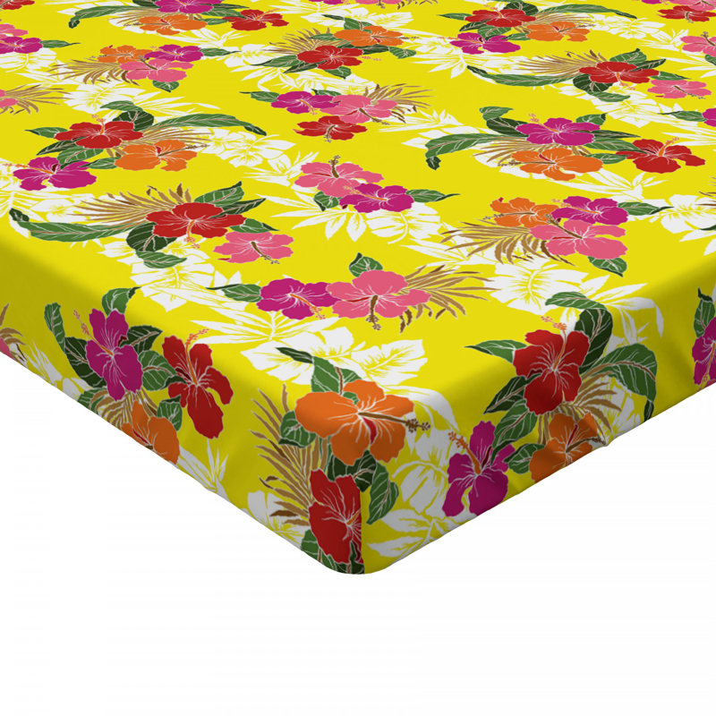 Microfiber Floral Fitted Sheet, Twin XL Fitted Sheet
